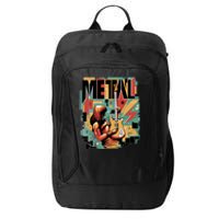 Metal Music Abstract City Backpack