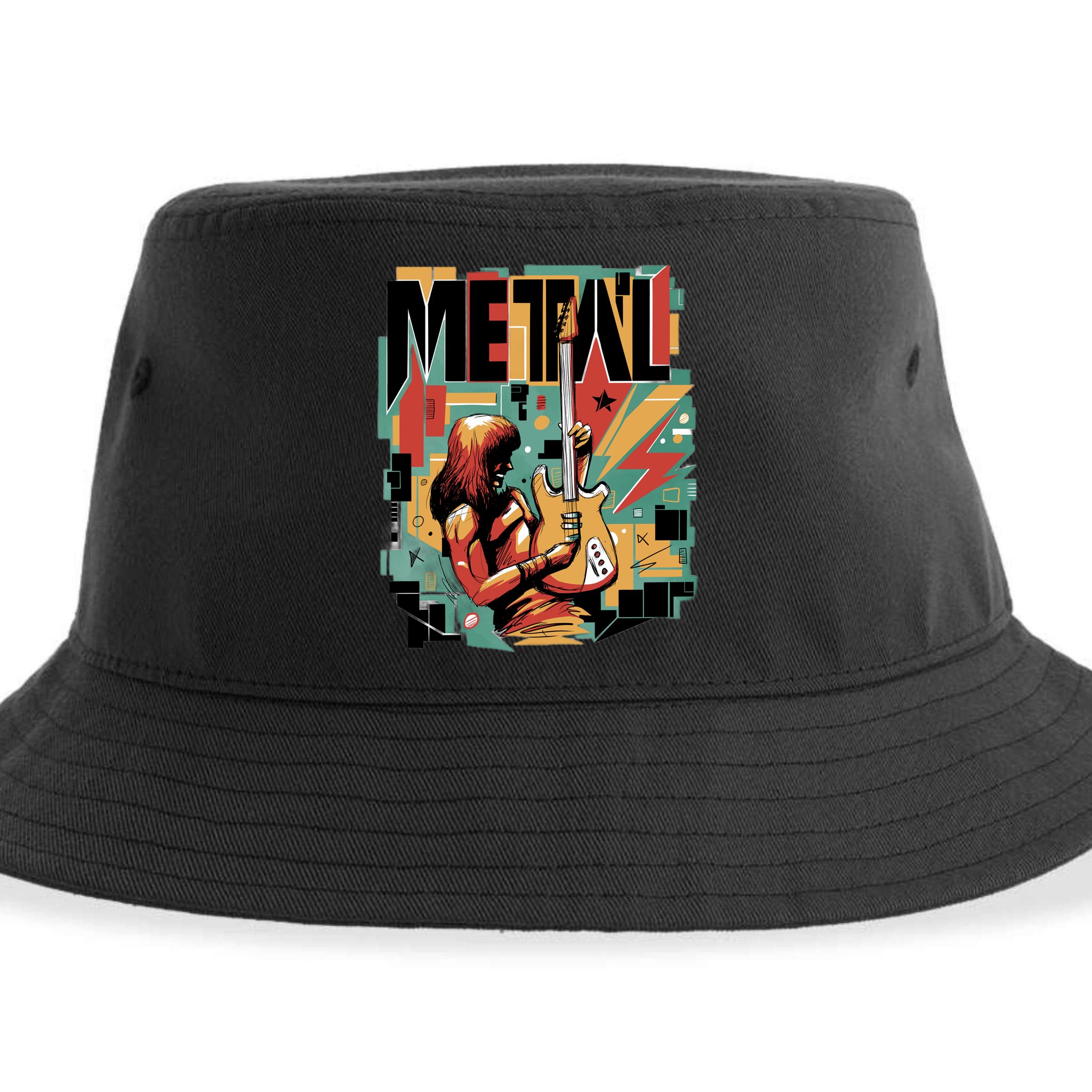 Metal Music Abstract Sustainable Bucket Hat
