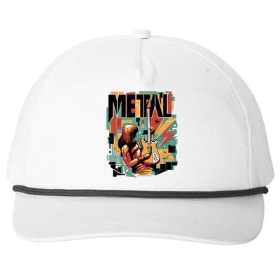 Metal Music Abstract Snapback Five-Panel Rope Hat