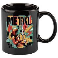 Metal Music Abstract 11oz C Handle Ceramic Mug