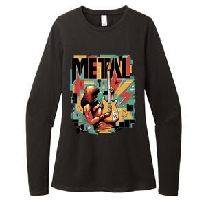 Metal Music Abstract Womens CVC Long Sleeve Shirt