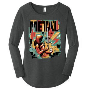 Metal Music Abstract Women's Perfect Tri Tunic Long Sleeve Shirt