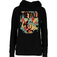 Metal Music Abstract Womens Funnel Neck Pullover Hood