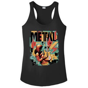 Metal Music Abstract Ladies PosiCharge Competitor Racerback Tank