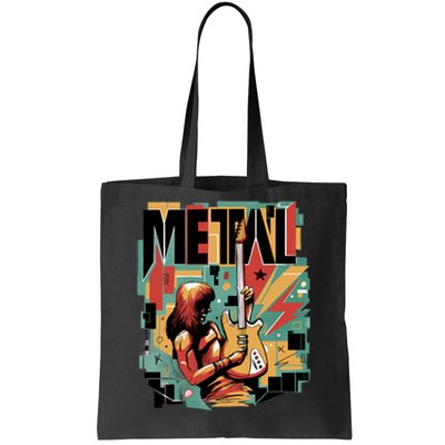 Metal Music Abstract Tote Bag