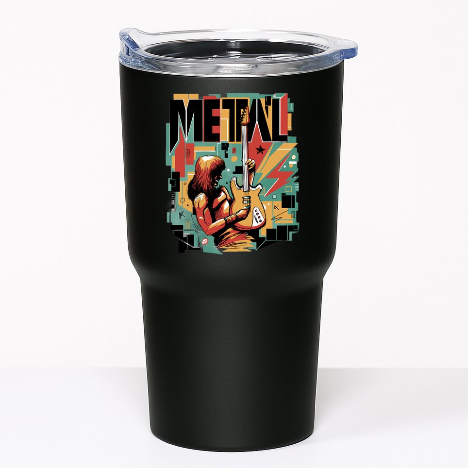 Metal Music Abstract Tumbler