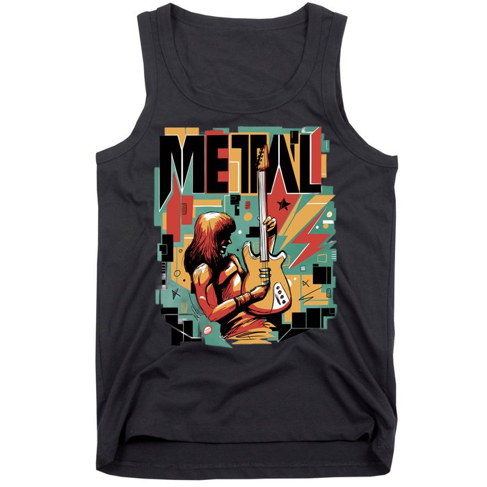 Metal Music Abstract Tank Top