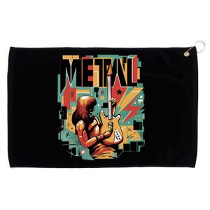 Metal Music Abstract Grommeted Golf Towel