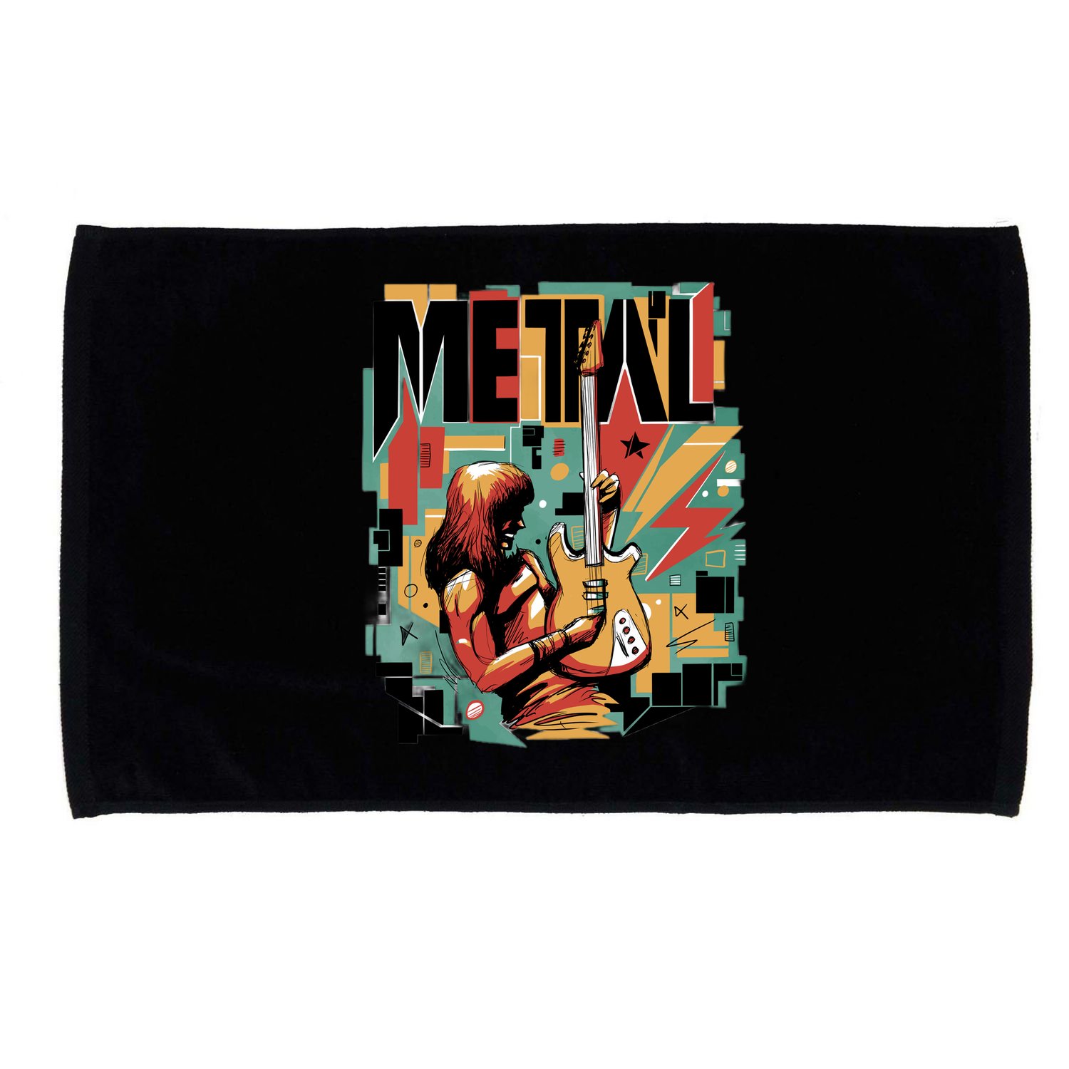 Metal Music Abstract Microfiber Hand Towel