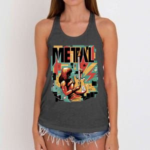 Metal Music Abstract Women's Knotted Racerback Tank