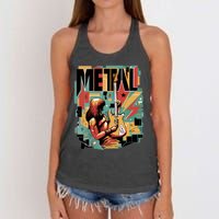 Metal Music Abstract Women's Knotted Racerback Tank