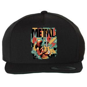 Metal Music Abstract Wool Snapback Cap