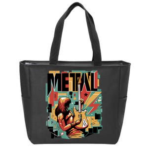 Metal Music Abstract Zip Tote Bag