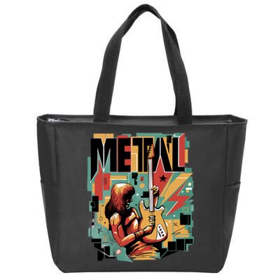 Metal Music Abstract Zip Tote Bag