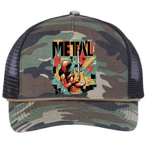 Metal Music Abstract Retro Rope Trucker Hat Cap