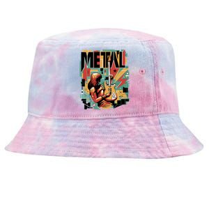 Metal Music Abstract Tie-Dyed Bucket Hat