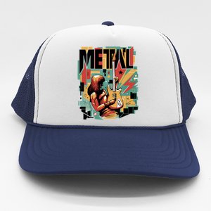 Metal Music Abstract Trucker Hat