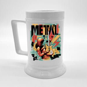 Metal Music Abstract Beer Stein