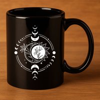 Mystic Moon And Sun 11oz C Handle Ceramic Mug