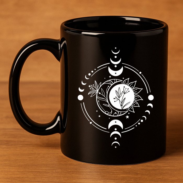 Mystic Moon And Sun 11oz C Handle Ceramic Mug