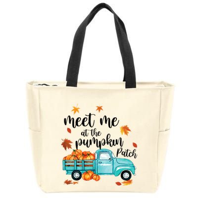 Meet Me At The Pumpkin Patch Halloween Thanksgiving Pumpkin Funny Gift Zip Tote Bag