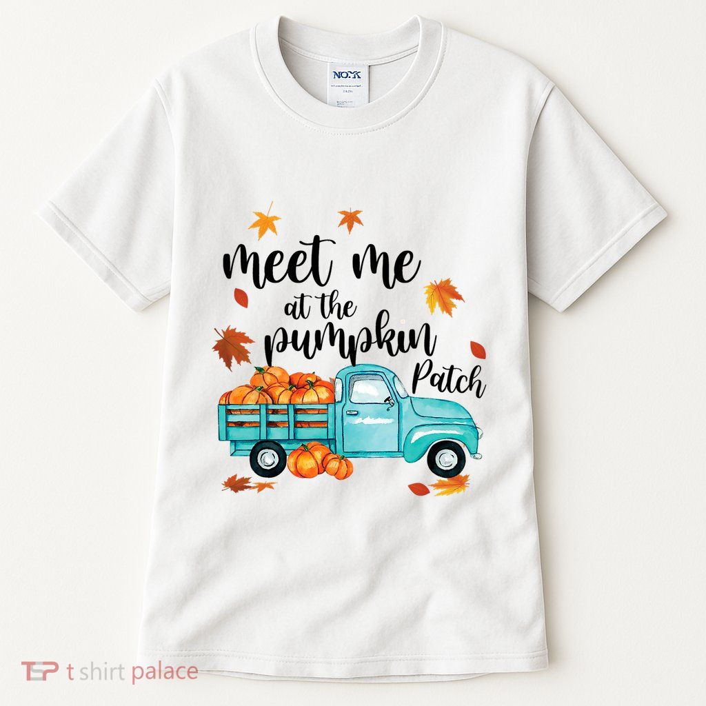 Meet Me At The Pumpkin Patch Halloween Thanksgiving Pumpkin Funny Gift Tall T-Shirt