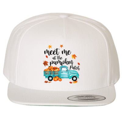 Meet Me At The Pumpkin Patch Halloween Thanksgiving Pumpkin Funny Gift Wool Snapback Cap