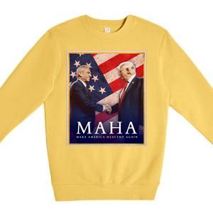 Maha Make America Healthy Again Usa Trump Kennedy Premium Crewneck Sweatshirt