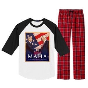 Maha Make America Healthy Again Usa Trump Kennedy Raglan Sleeve Pajama Set