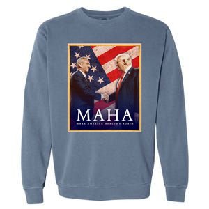 Maha Make America Healthy Again Usa Trump Kennedy Garment-Dyed Sweatshirt