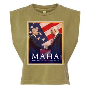 Maha Make America Healthy Again Usa Trump Kennedy Garment-Dyed Women's Muscle Tee