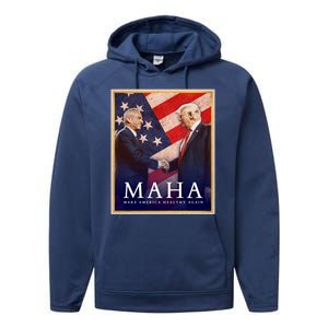 Maha Make America Healthy Again Usa Trump Kennedy Performance Fleece Hoodie