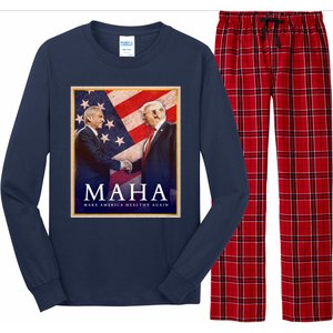 Maha Make America Healthy Again Usa Trump Kennedy Long Sleeve Pajama Set