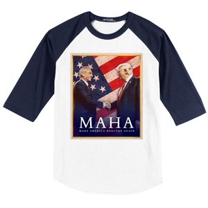 Maha Make America Healthy Again Usa Trump Kennedy Baseball Sleeve Shirt