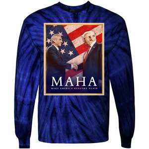 Maha Make America Healthy Again Usa Trump Kennedy Tie-Dye Long Sleeve Shirt