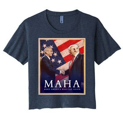 Maha Make America Healthy Again Usa Trump Kennedy Women's Crop Top Tee