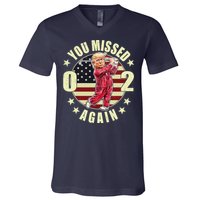 Missed Me Again Donald Trump Golfing V-Neck T-Shirt