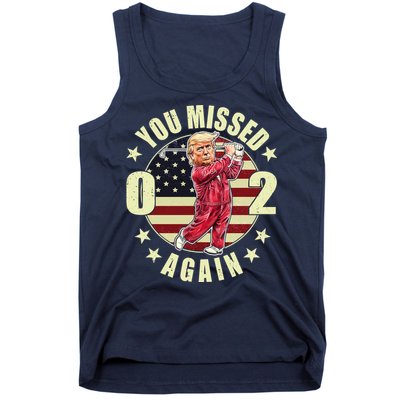 Missed Me Again Donald Trump Golfing Tank Top