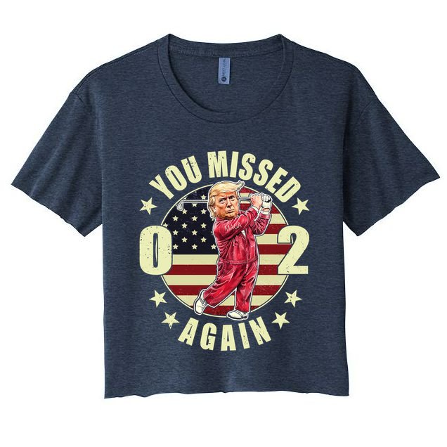 Missed Me Again Donald Trump Golfing Crop Top