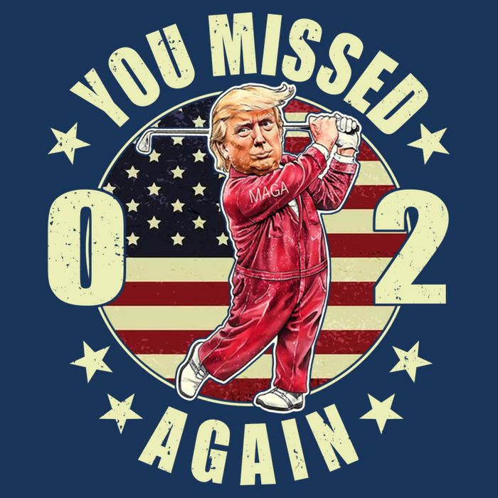 Missed Me Again Donald Trump Golfing Zip Tote Bag