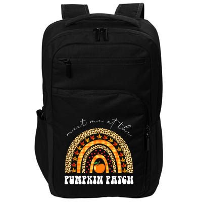 Meet Me At The Pumpkin Patch Leopard Rainbow Thanksgiving Gift Impact Tech Backpack