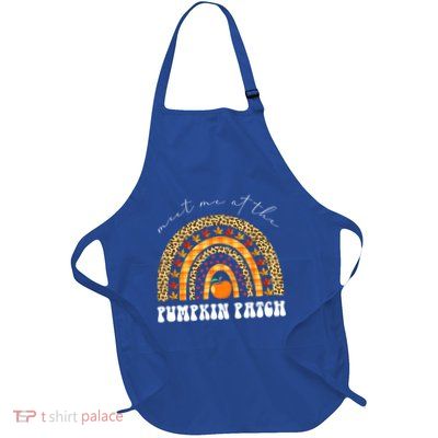 Meet Me At The Pumpkin Patch Leopard Rainbow Thanksgiving Gift Apron