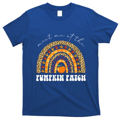 Meet Me At The Pumpkin Patch Leopard Rainbow Thanksgiving Gift T-Shirt
