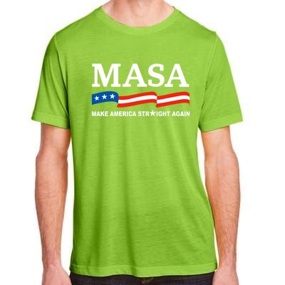 MASA Make America Straight Again Political Funny Sarcastic Adult ChromaSoft Performance T-Shirt