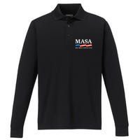 MASA Make America Straight Again Political Funny Sarcastic Performance Long Sleeve Polo