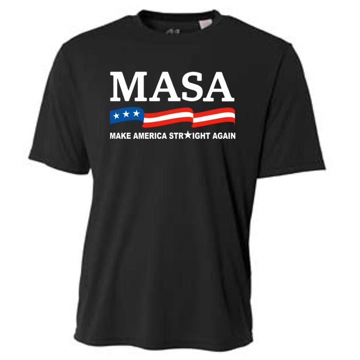 MASA Make America Straight Again Political Funny Sarcastic Cooling Performance Crew T-Shirt