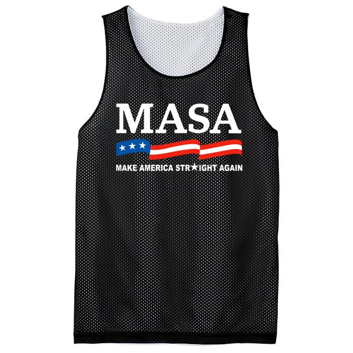 MASA Make America Straight Again Political Funny Sarcastic Mesh Reversible Basketball Jersey Tank