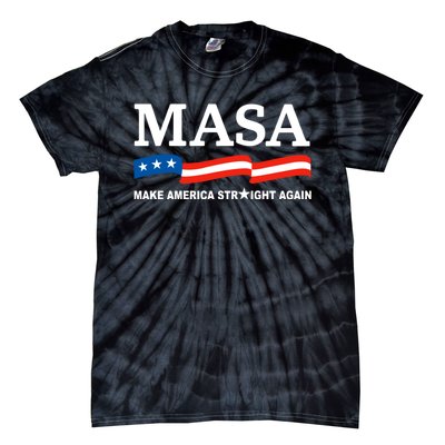 MASA Make America Straight Again Political Funny Sarcastic Tie-Dye T-Shirt