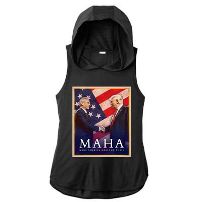 Maha Make America Healthy Again 2024 Ladies PosiCharge Tri-Blend Wicking Draft Hoodie Tank