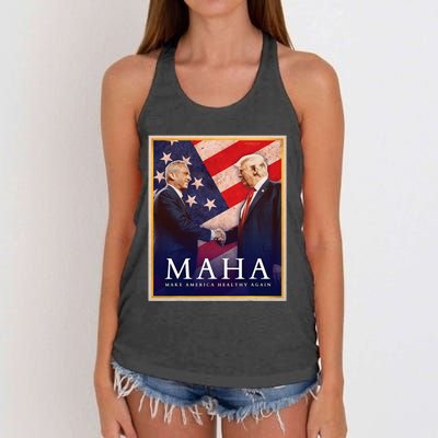 Maha Make America Healthy Again 2024 Women's Knotted Racerback Tank